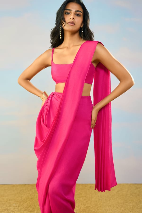 Textured Fuchsia Strappy Bandeau — Dash and Dot
