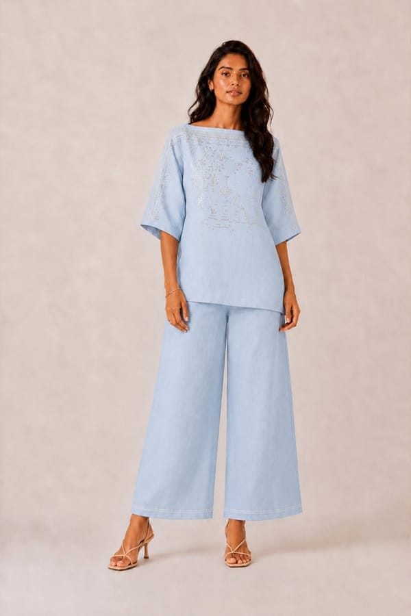 Drops of gold Roomal Co-ord — Kaveri