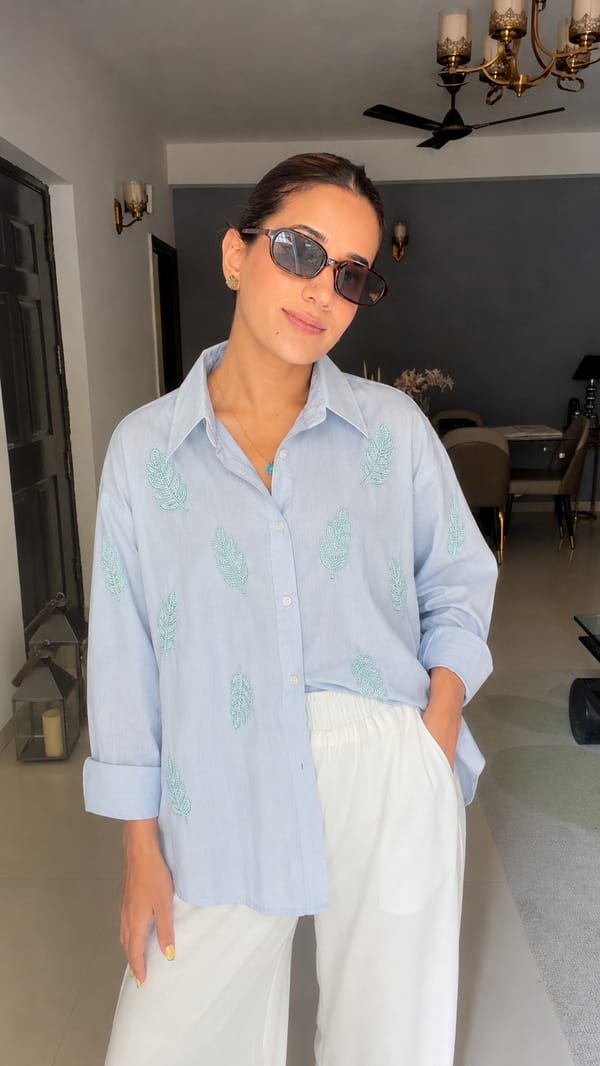 Women's Cotton Embroidered Shirt — CLOSET AFFAIR