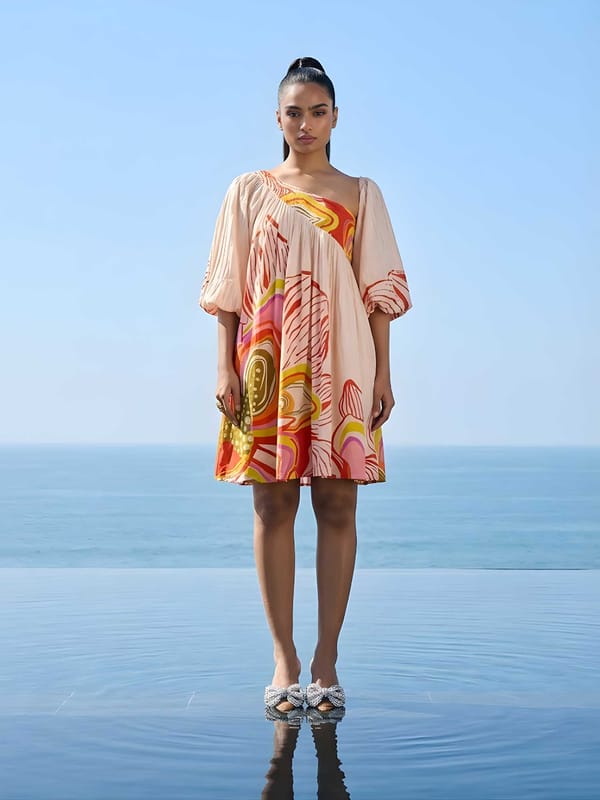 Amara Printed Mini Dress — POPPI