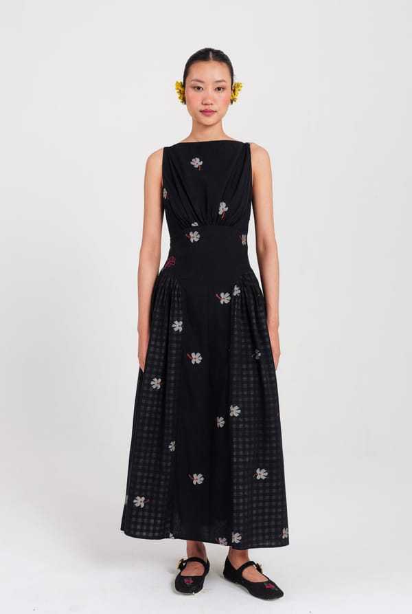 Leap Jamdani Panel Dress — JODI