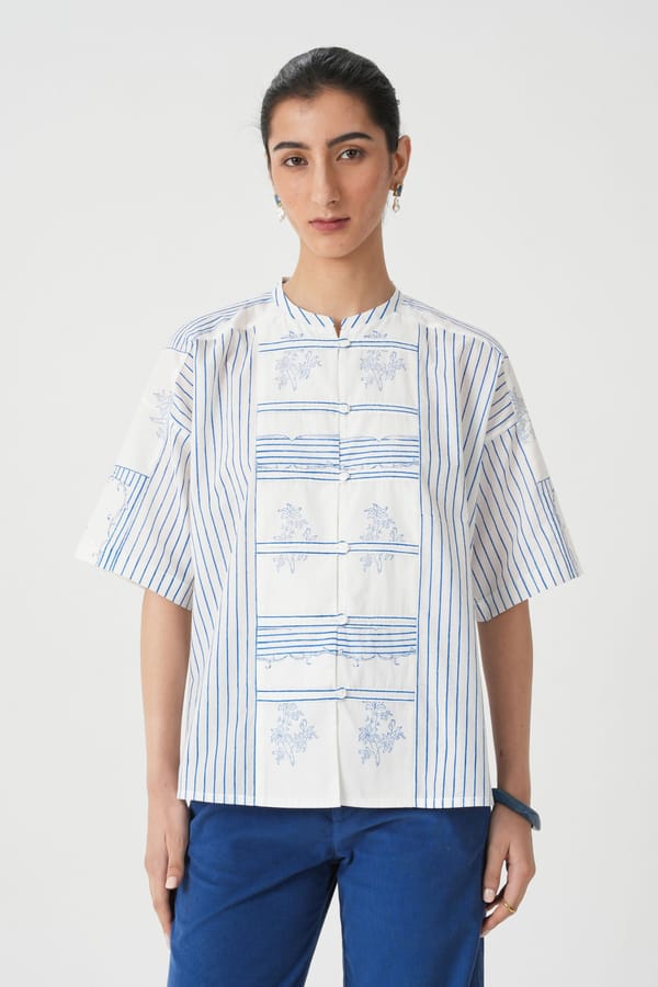 Tōki Hand Printed Top — The Summer House
