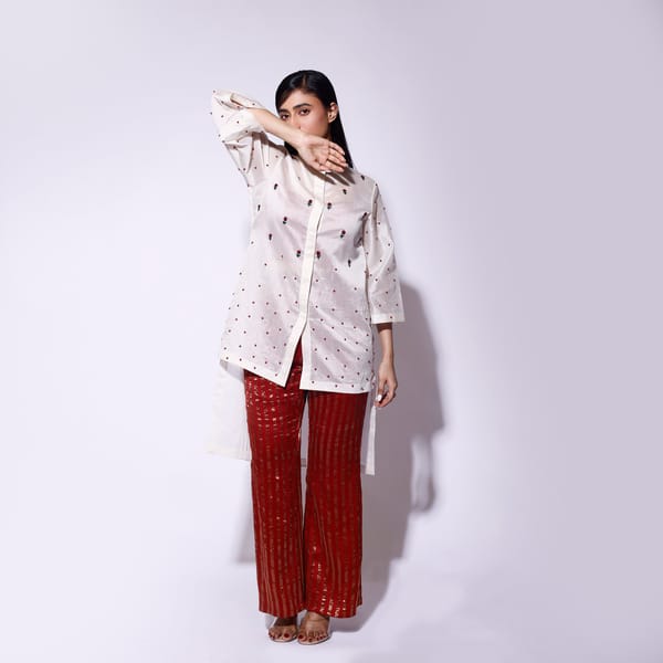 Emb. Rose Shirt — Kritika Murarka