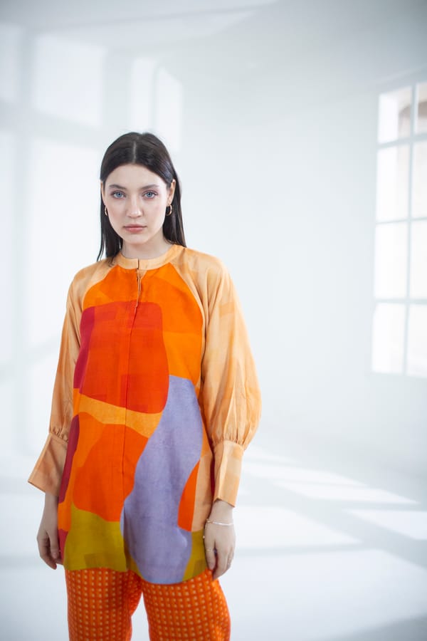 Deep Orange Short Co-Ord Set — CLOS