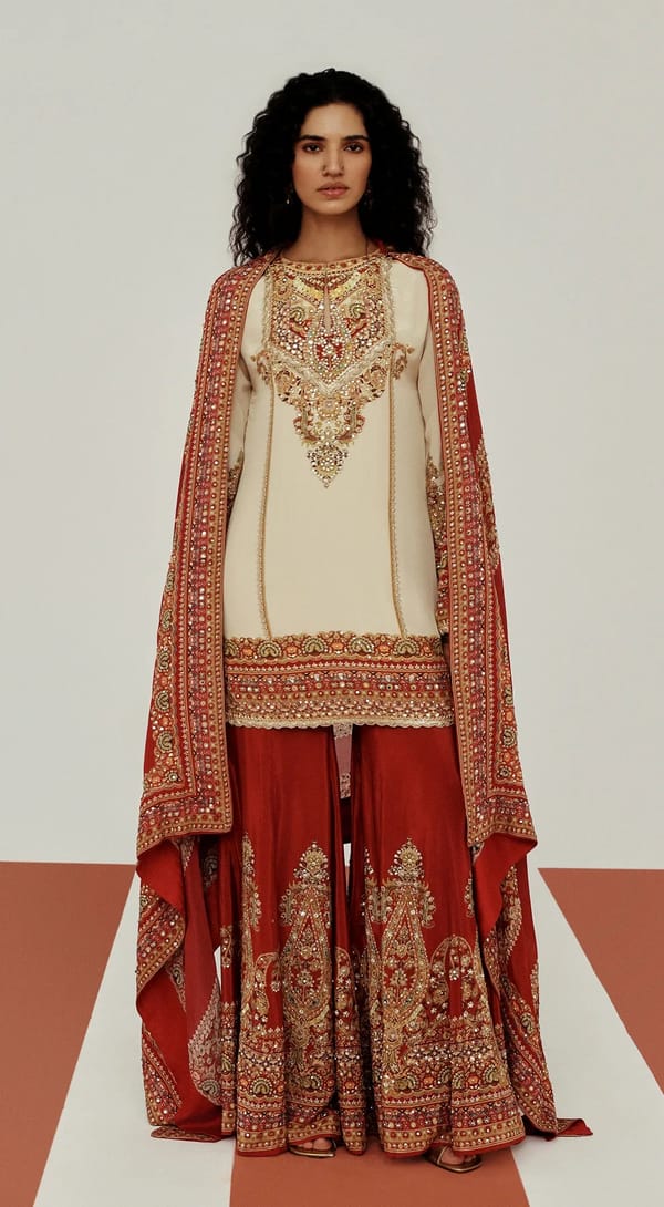 The Heritage Rust Sharara Set — Basanti Kapde aur Koffee