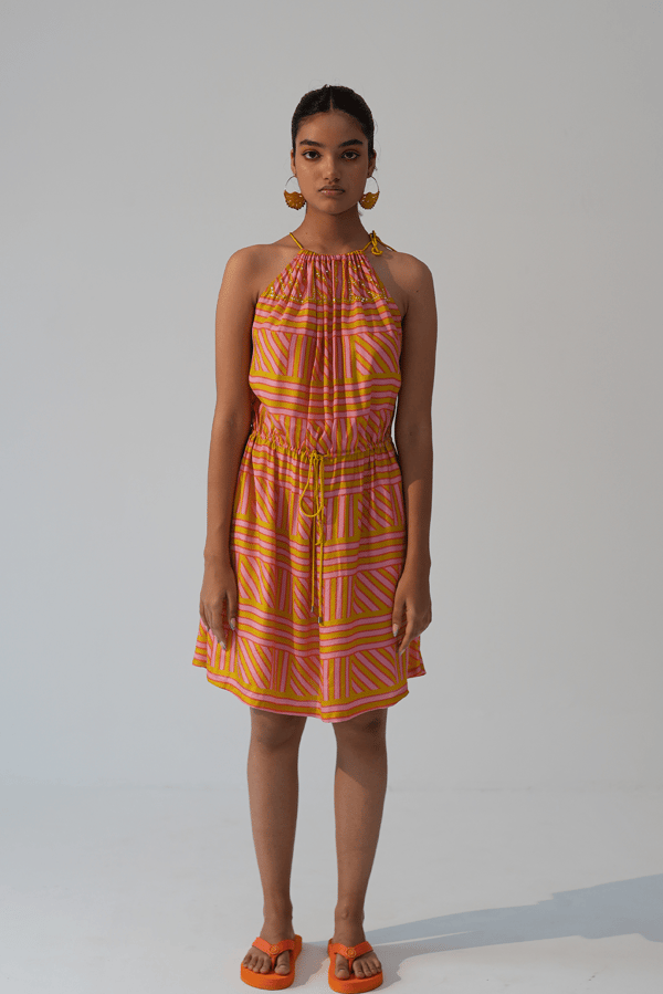 Hazelnut Haven Halter Dress — Beach Bum