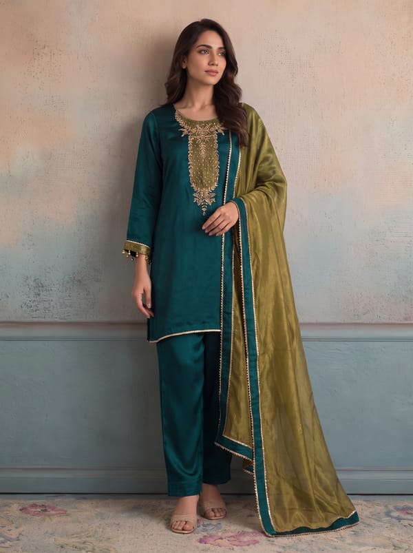 Green Jade Kurta Set — SUSHIL AGGARWAL