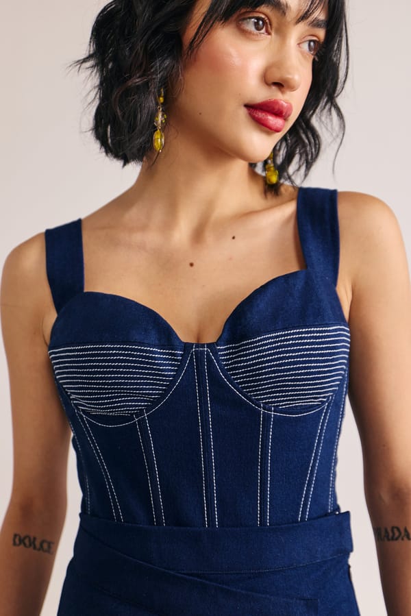 Denim Sculpt Top — HOUSE OF HEATHER