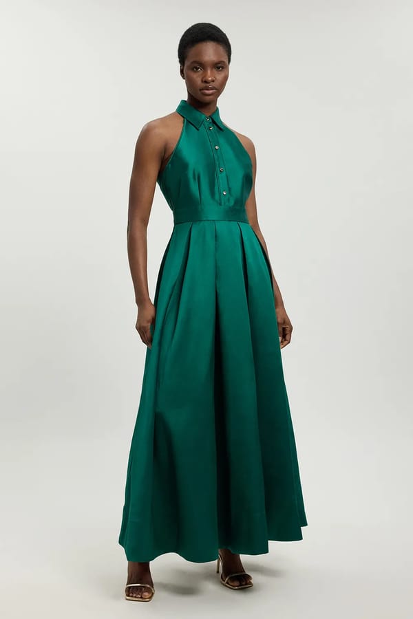 Forever Twill Collared Maxi Dress — KAREN MILLEN