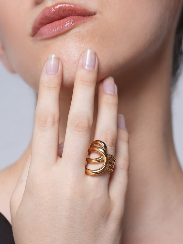 Stainless Steel Metal Cast Fashion Ring Size 7 — Cao Jewellery