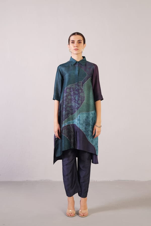 Flowna Blue Kurta Set — CLOS