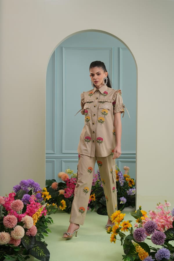 Too Sweet Top Long-Beige Floral — Chöjé