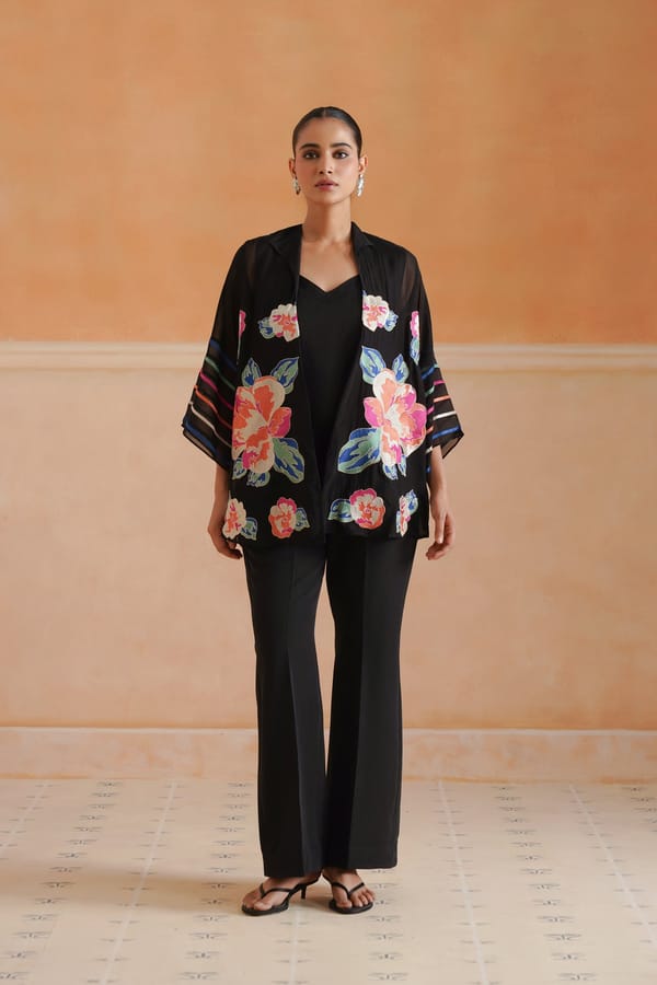 Ahana Organza Embroidered Matching Set — NEETIKA CHOPRA