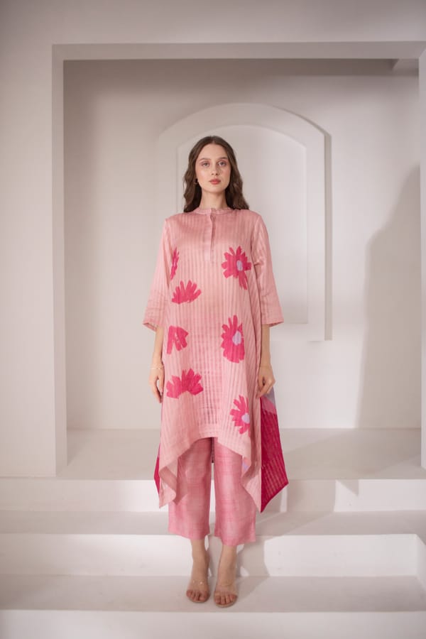 Light Peach Kaftan Tail Set — CLOS