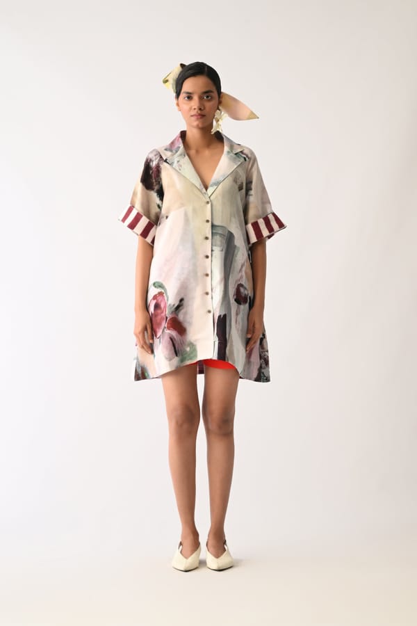Halo Trench Aline Short Dress — Ofrida