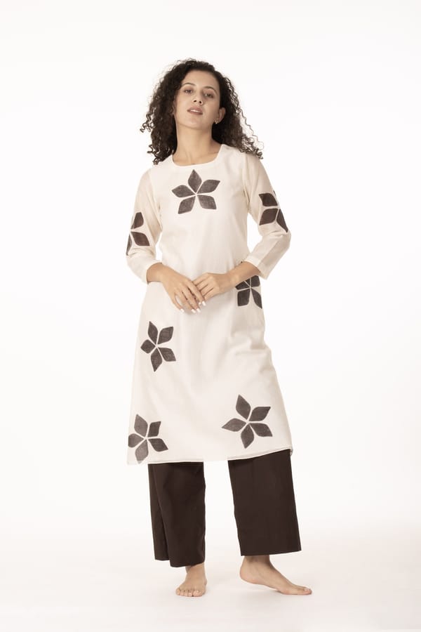 Ivory Bloom Dress with Bottom — Khat