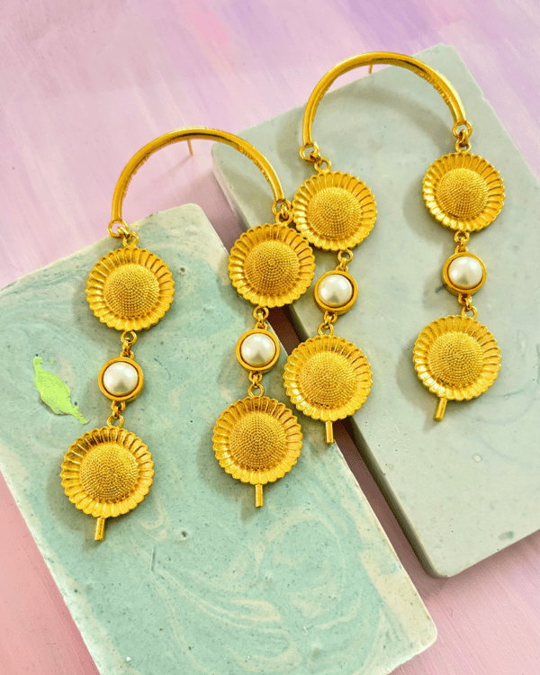 Sunflower Magic Earrings — Aditi Bhatt