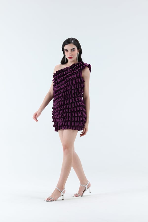 Alura Ruffled Mini Dress — Xaya