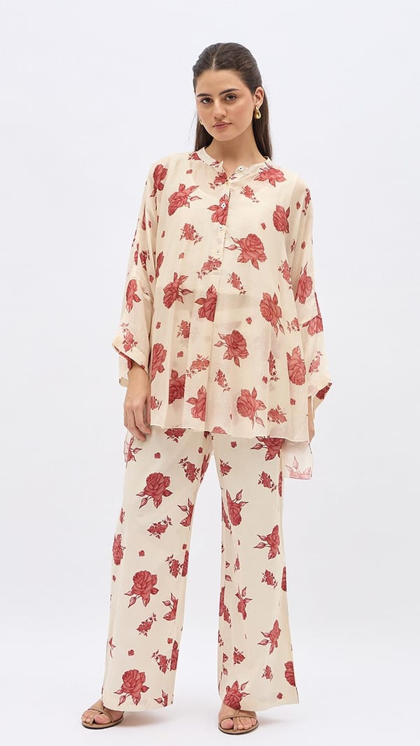 Red Floral Pants — SHIVANI BHARGAVA