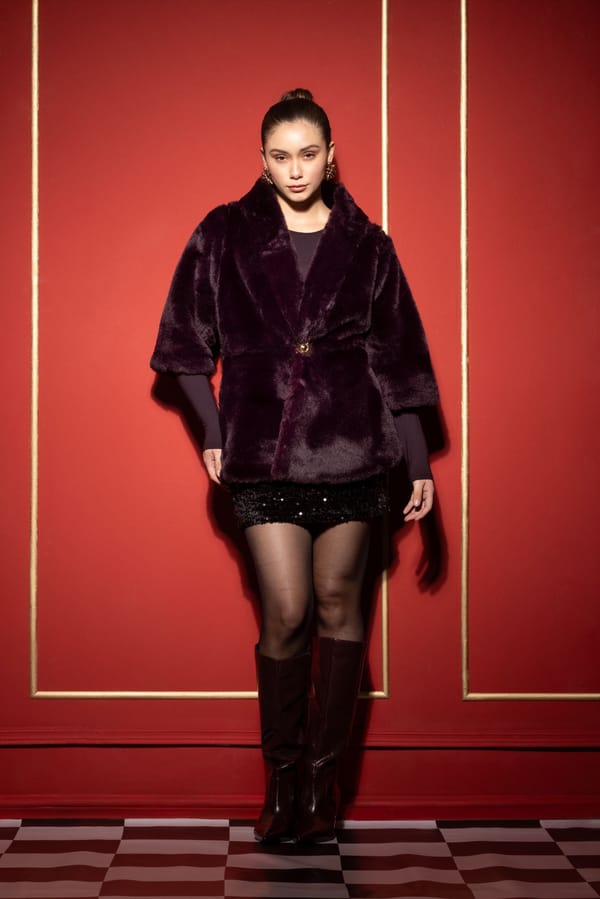 Berry Fur Coat — KAYJAY BY KRITIKA JAIN