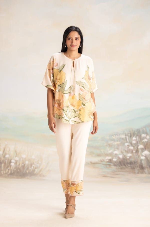 Petals in the Wind Croissant Top — Kaveri