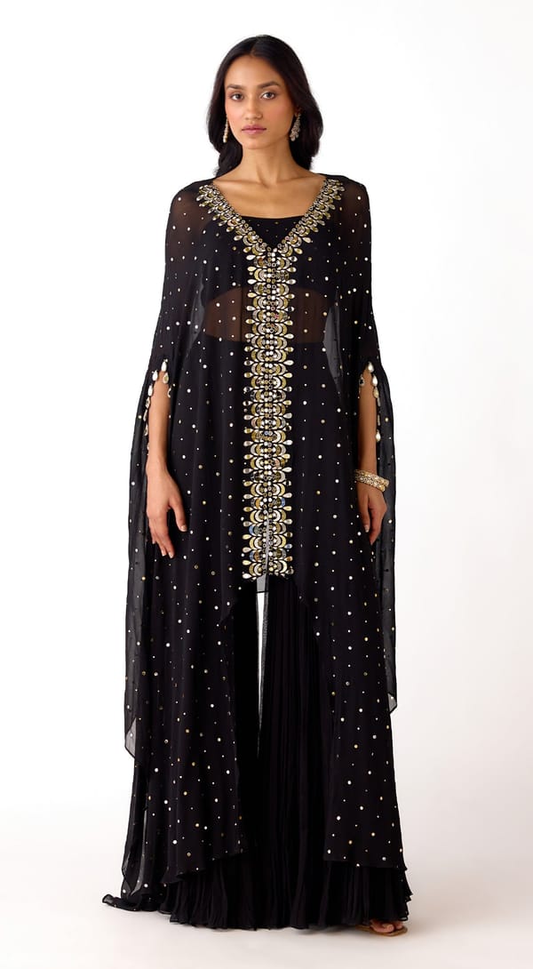 Mukaish Georgette Sharara Set — Basanti Kapde aur Koffee