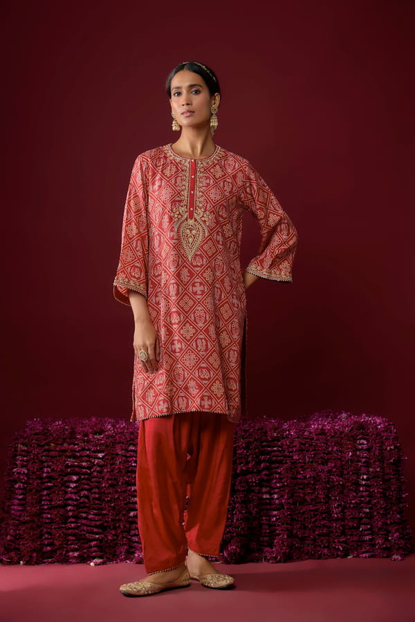 Sarah - Long Kaaftan With Salwar — Sheetal Batra