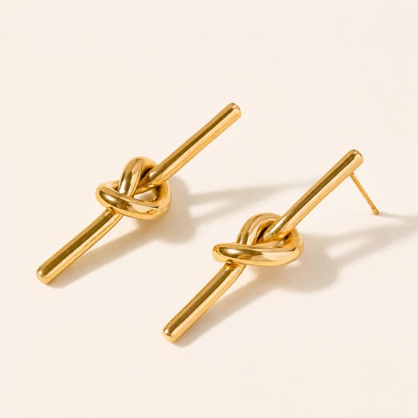 Knot Line Earrings — Nam Jewels