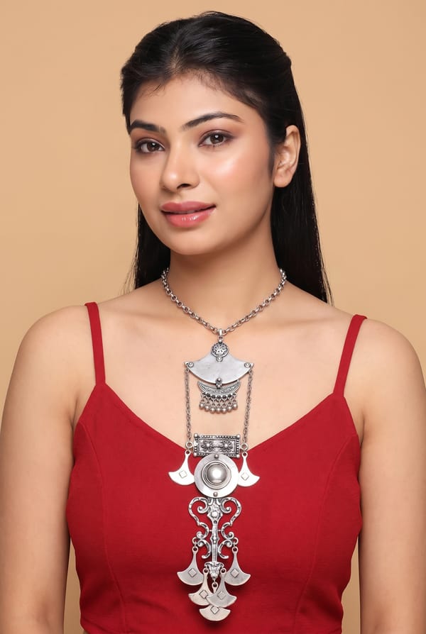 Musafir Long Tribal Pendant Necklace — Thingalicious