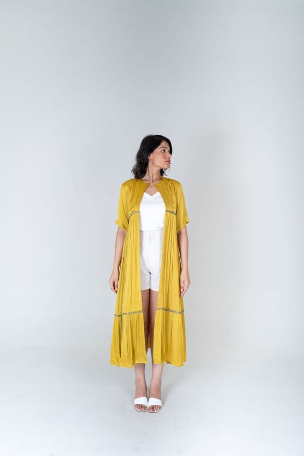 Braided Gather Long Cape — Neora