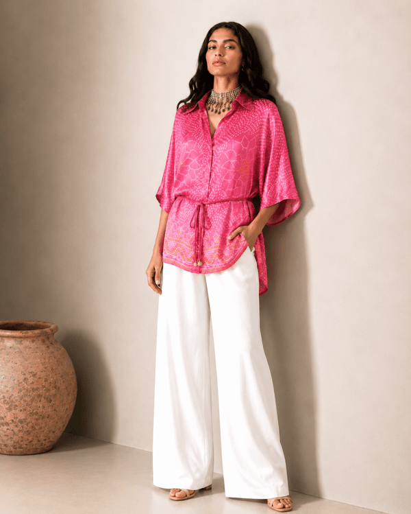 Mixology Bandhej Kimono Shirt — Mayura Kumar