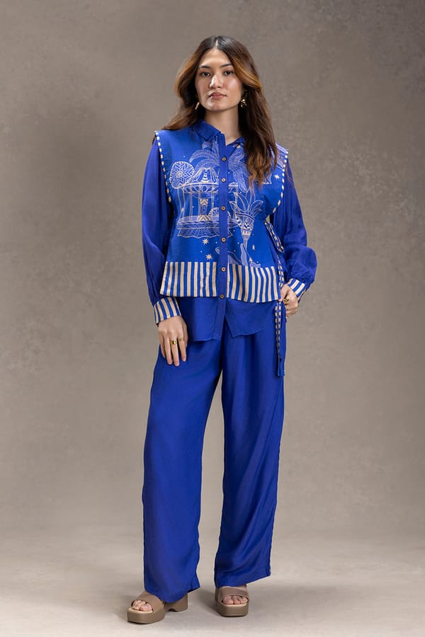 Kyomi Bib-Style Shirt With Pants — SOUP by Sougat Paul