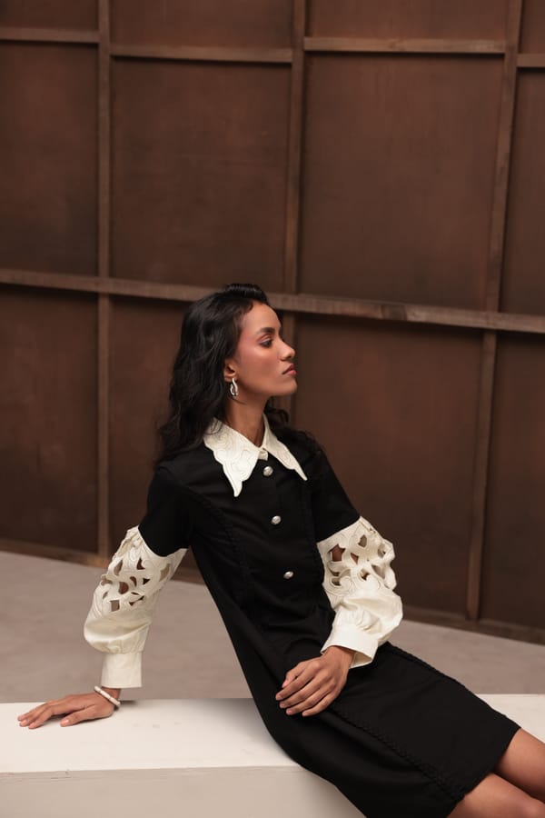 Elysian Puff Slveeve Dress — Veera Wear