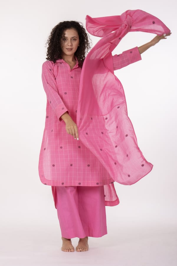 Pink Gather's Dusk Dress Co-ord — Khat