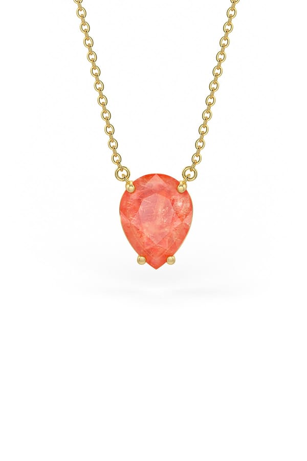 Orange Moroccan Majesty Pendant With Chain — Miss Jo