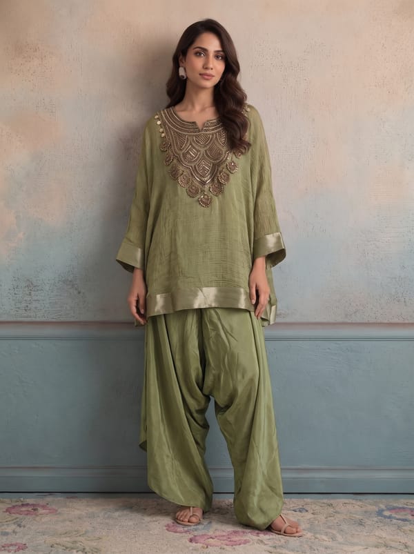 Green Celadon Kurta Set — SUSHIL AGGARWAL