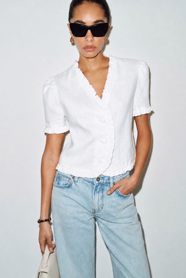 Bloom Linen Top — MOMENT BOMBAY