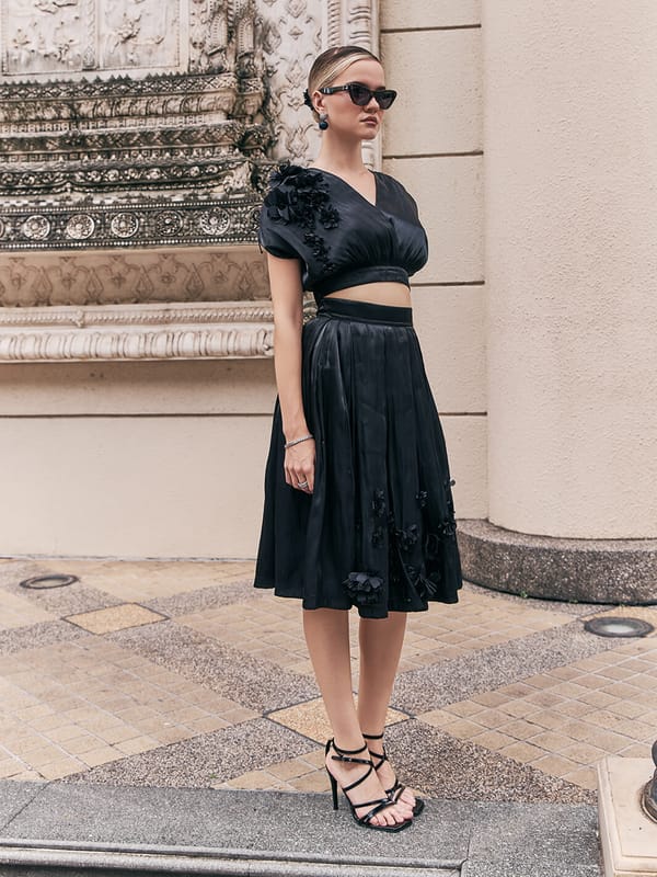 Blake Organza Applique Floral Skirt — HOUSE OF FETT