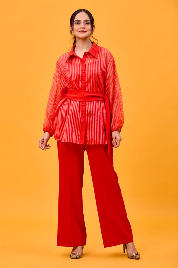 Collar Shirt Co-Ord Set — REVIKA AGGARWAL