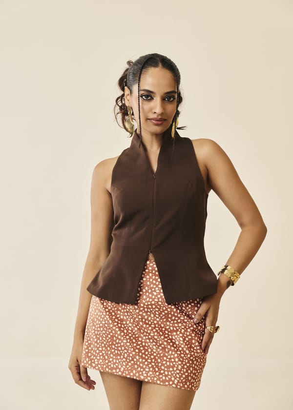 Seraphina Deer Print Pony Hair Mini Skirt — Lea Clothing
