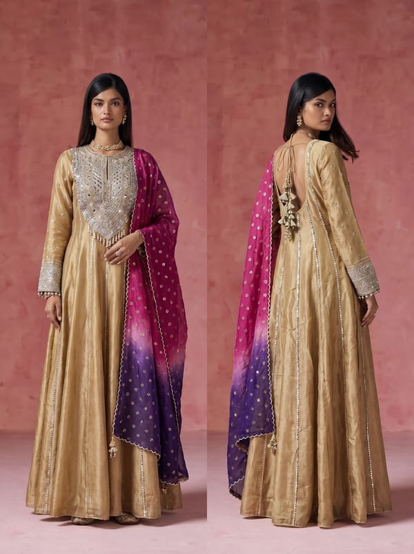 Lila Anarkali Set — KELAAYAH