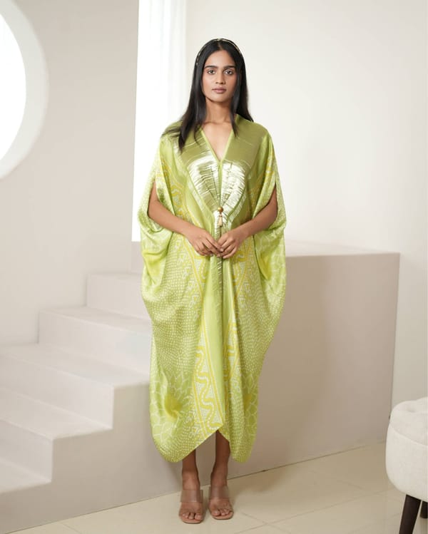 Mixology Bandhej Kaftan — Mayura Kumar