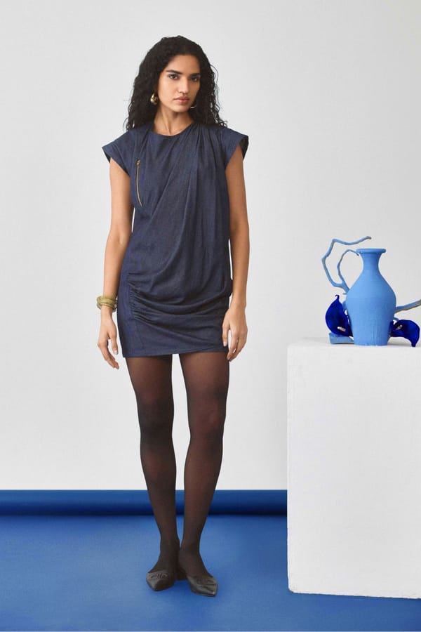 Echo Reed Denim Dress — Echo Studio