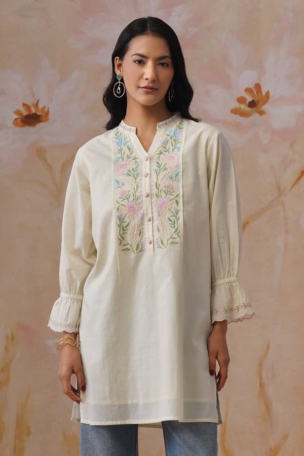 Embroidered Long Top — KORAH STITCH