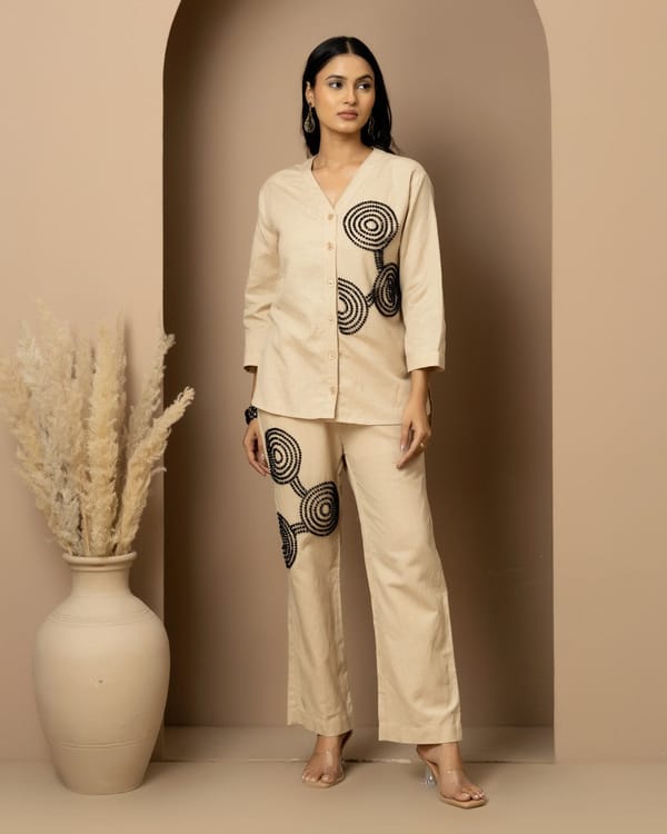 Linen Beaded Co-ord Set — Younglings