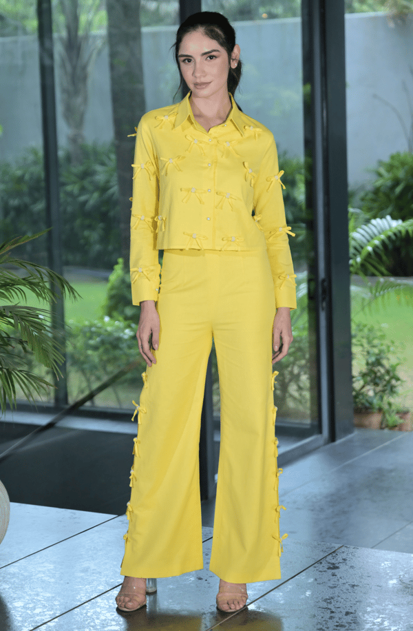 Macaroon Yellow Co Ord Set — OMBRELLO