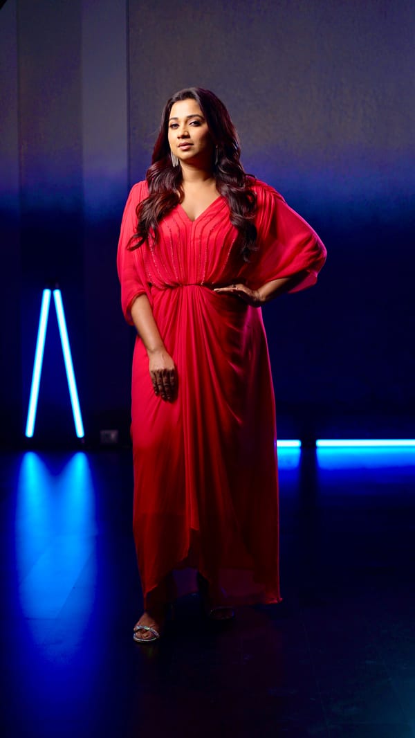 Red Drape Dress — EWOKE STUDIO
