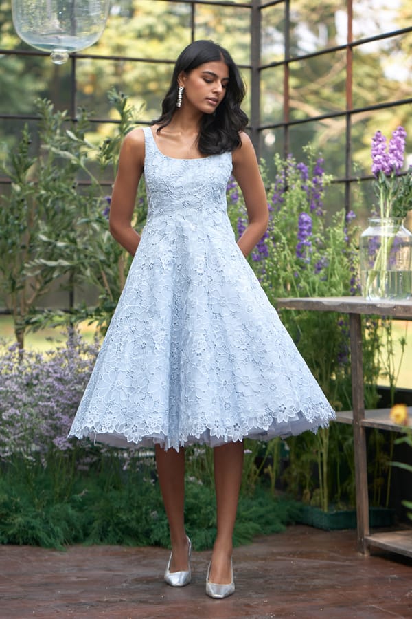 Flared Cutwork Embroidered Dress — Dash and Dot