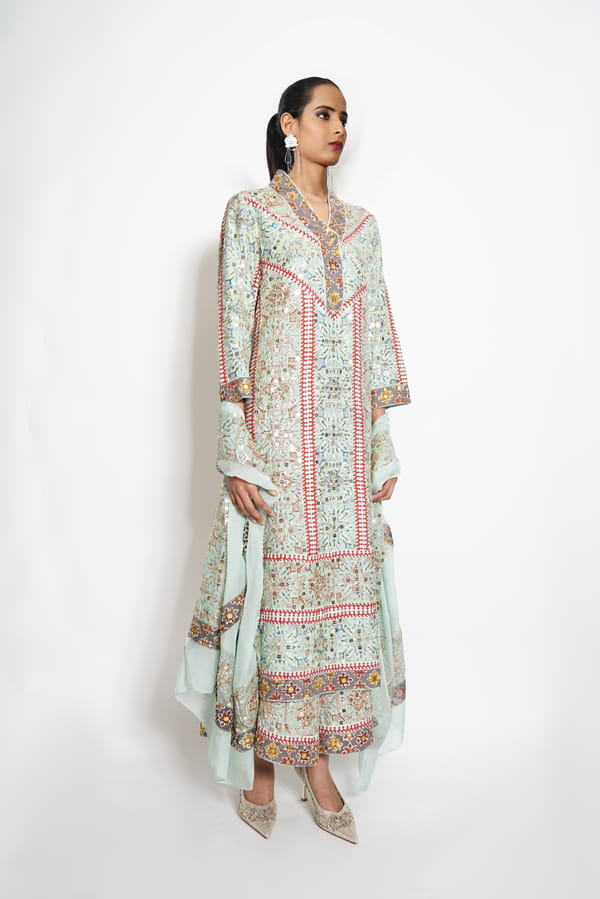 1680-54-Weavique-Three Pc Culotte set — NAVYA CUSTOM