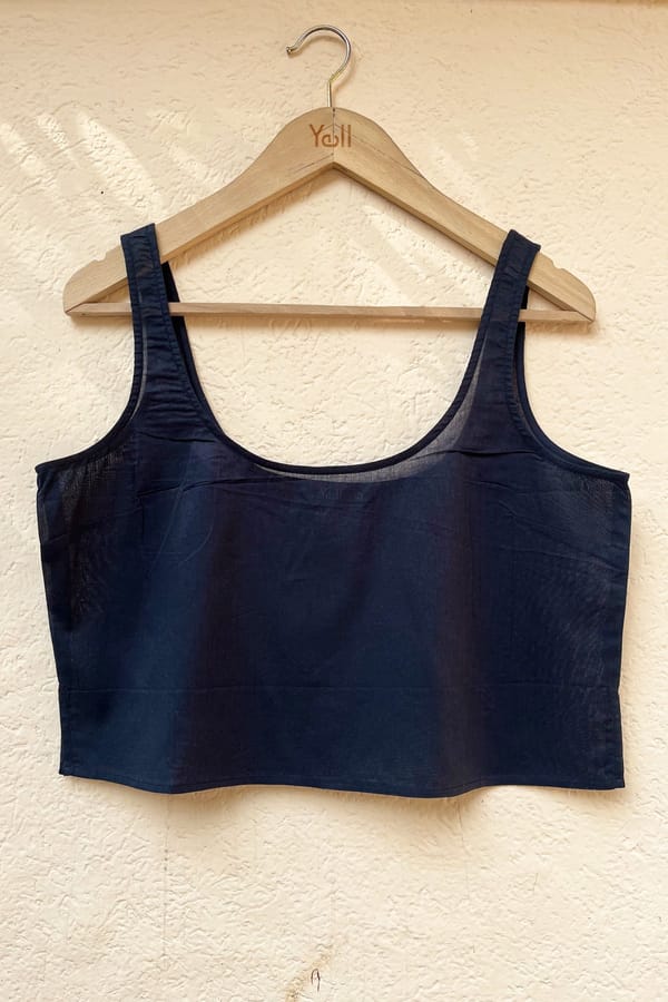 Black Linen Spaghetti Strap Inner Top — YELL